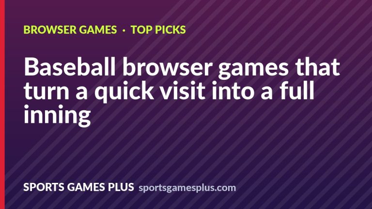 Baseball browser games that turn a quick visit into a full inning