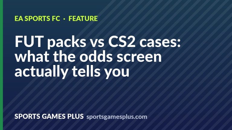 FUT packs vs CS2 cases: what the odds screen actually tells you
